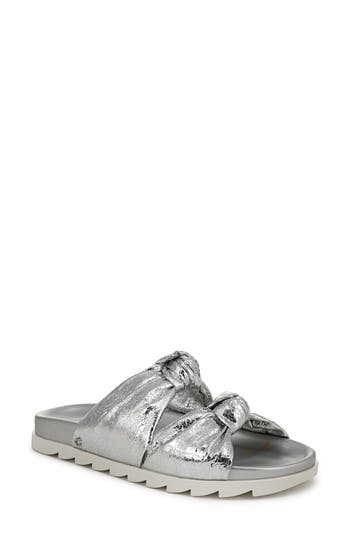 Circus Ny By Sam Edelman Estelle Double Knotted Footbed Sandals In Silver