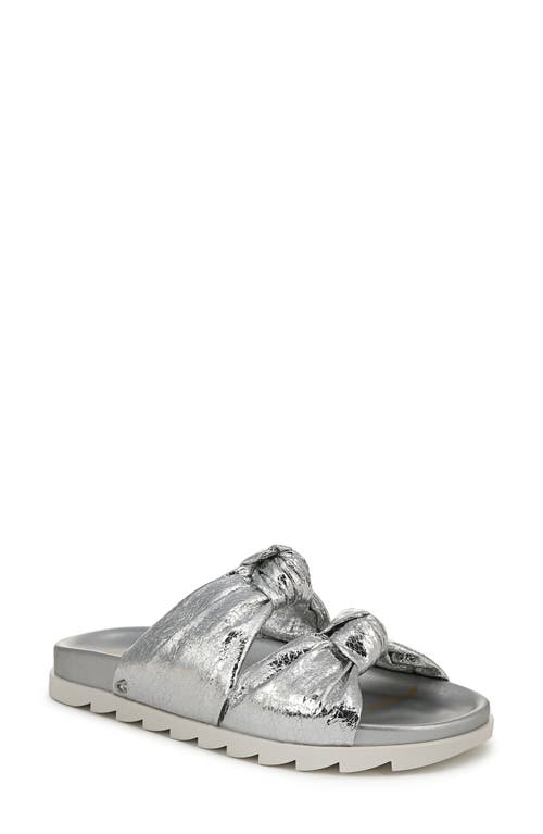 Circus Ny By Sam Edelman Estelle Double Knotted Footbed Sandals In Soft Silver
