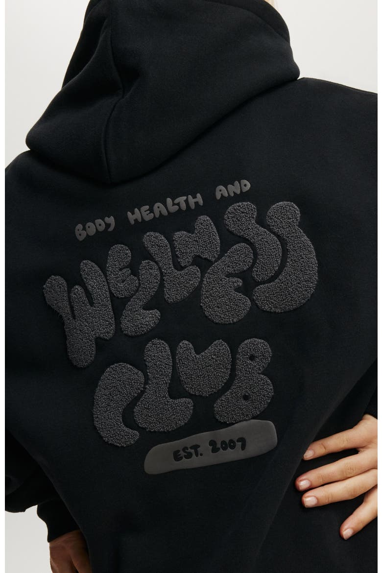 Women's Active Plush Premium Graphic Hoodie, Alternate, color, Black Bhwc Wellness Club V2
