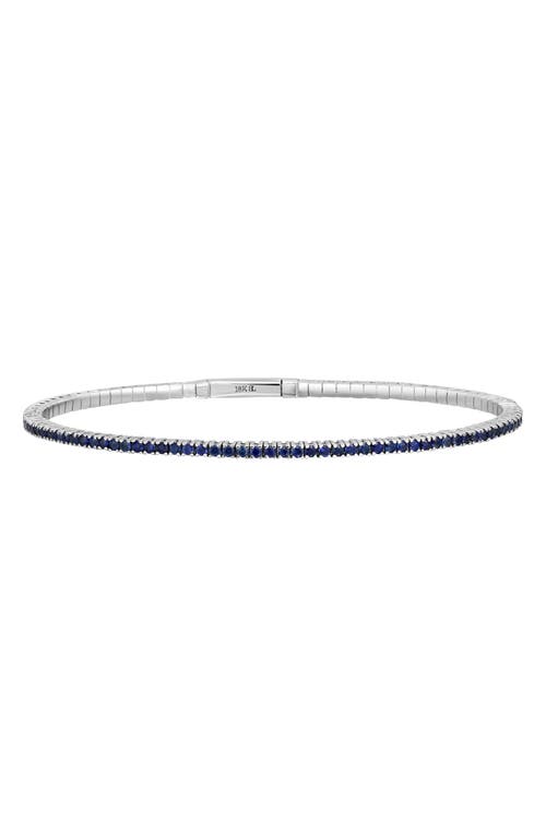 Bony Levy Audrey Flexible Bracelet In 18k White Gold/sapphire