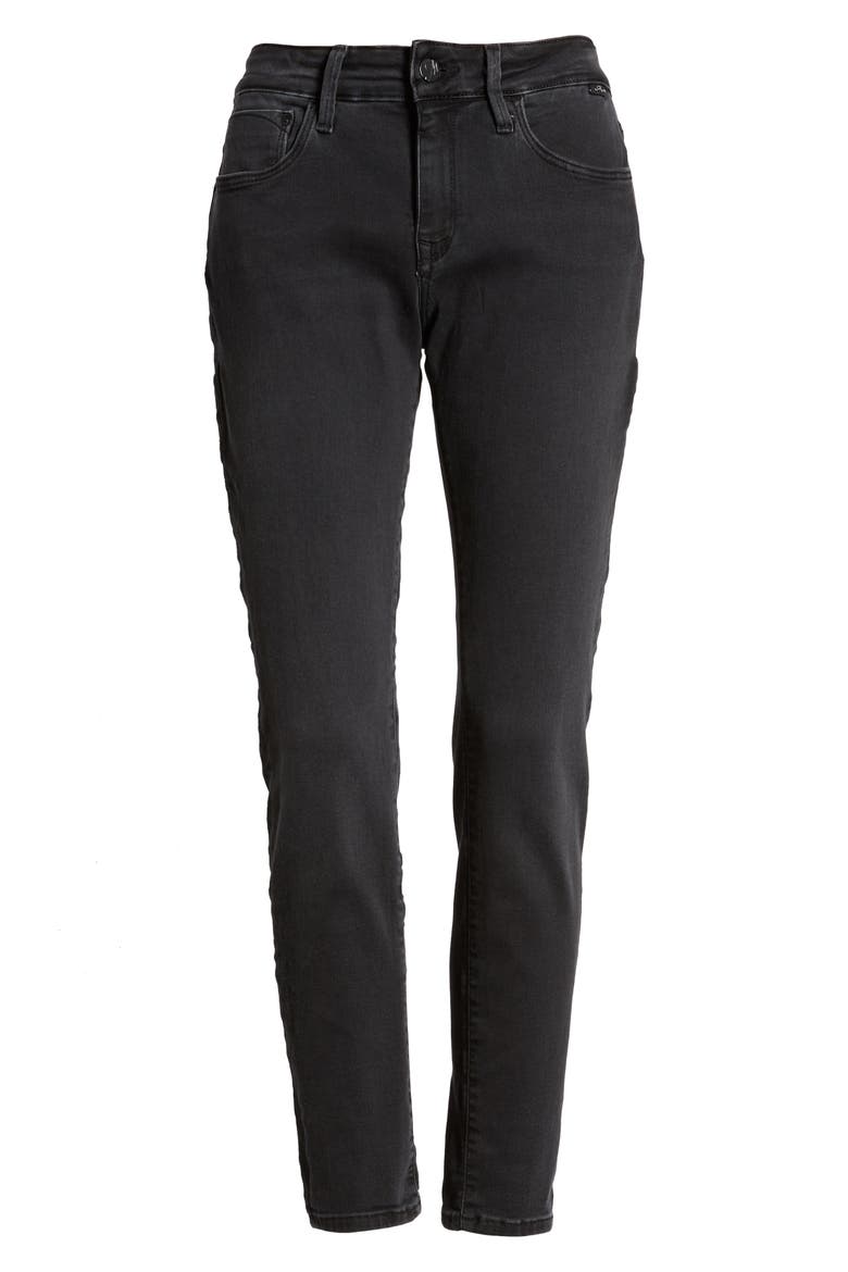 Alexa Mid Rise Skinny Jeans, Alternate, color, DARK SMOKE SUPERSOFT