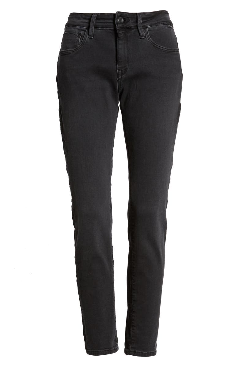 Mavi Jeans Alexa Mid Rise Skinny Jeans, Alternate, color, Dark Smoke Supersoft