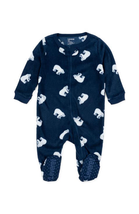 Footed Fleece Printed Matching Family Holiday Pajamas (Baby)