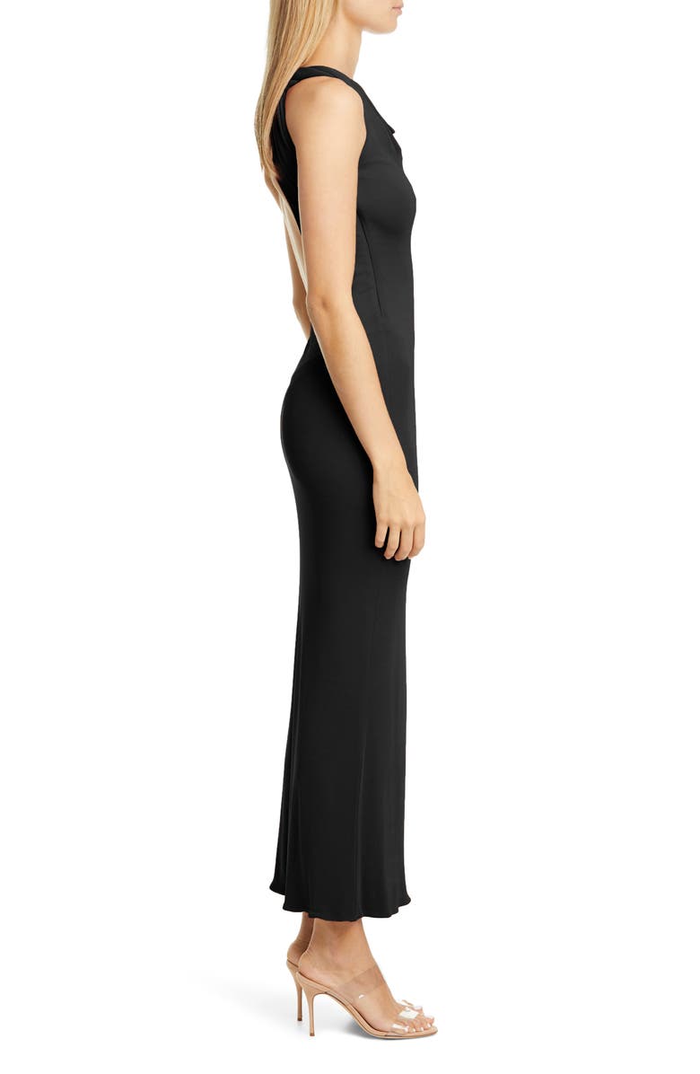 Brandon Maxwell One-Shoulder Maxi Cocktail Dress, Alternate, color,