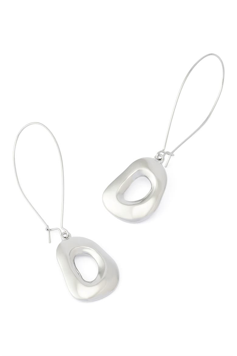 Sculptural Earrings, Alternate, color, RHODIUM