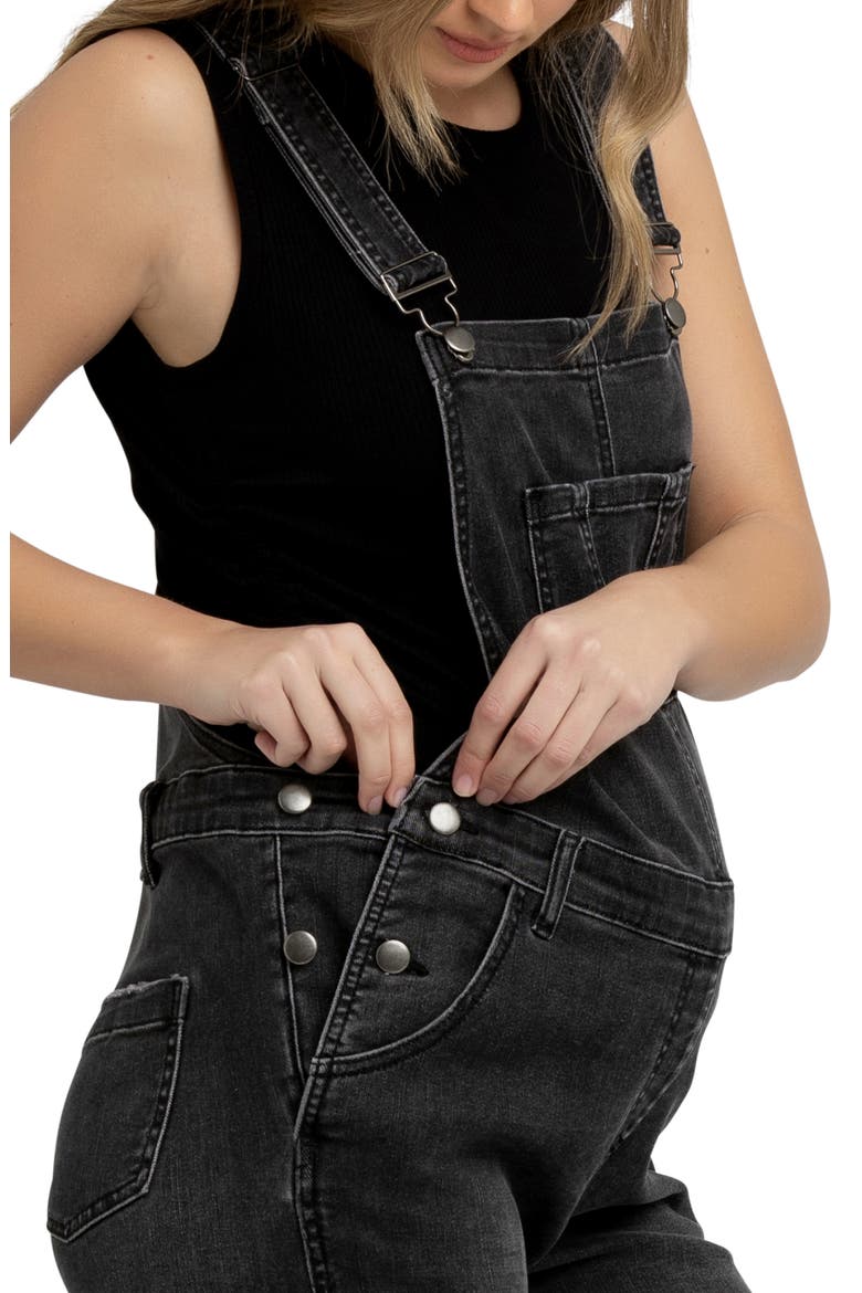 Denim Overalls, Alternate, color, BLACK