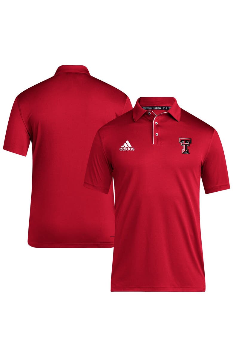 adidas Men's adidas Red Texas Tech Red Raiders 2024 Coaches AEROREADY Polo, Main, color, Red