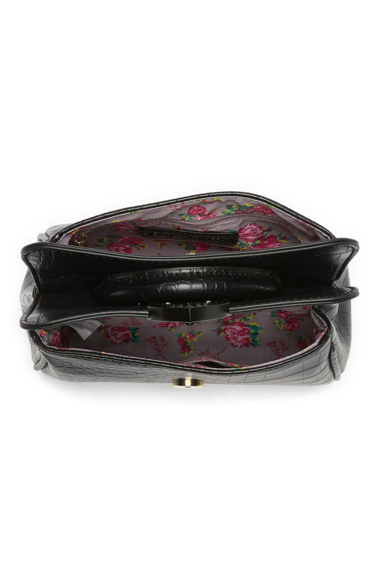 Betsey Johnson Heart Crossbody Bag, Alternate, color, 