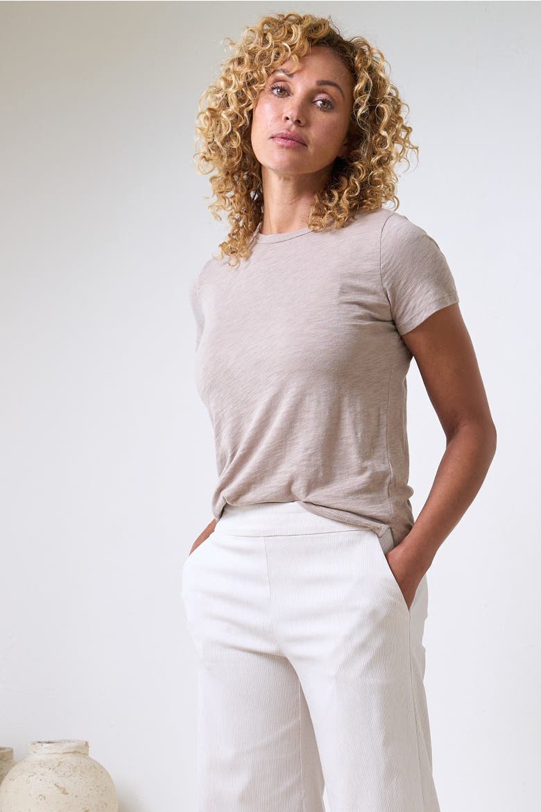 Icon Slub Jersey Crew Neck T-Shirt, Alternate, color, Sand