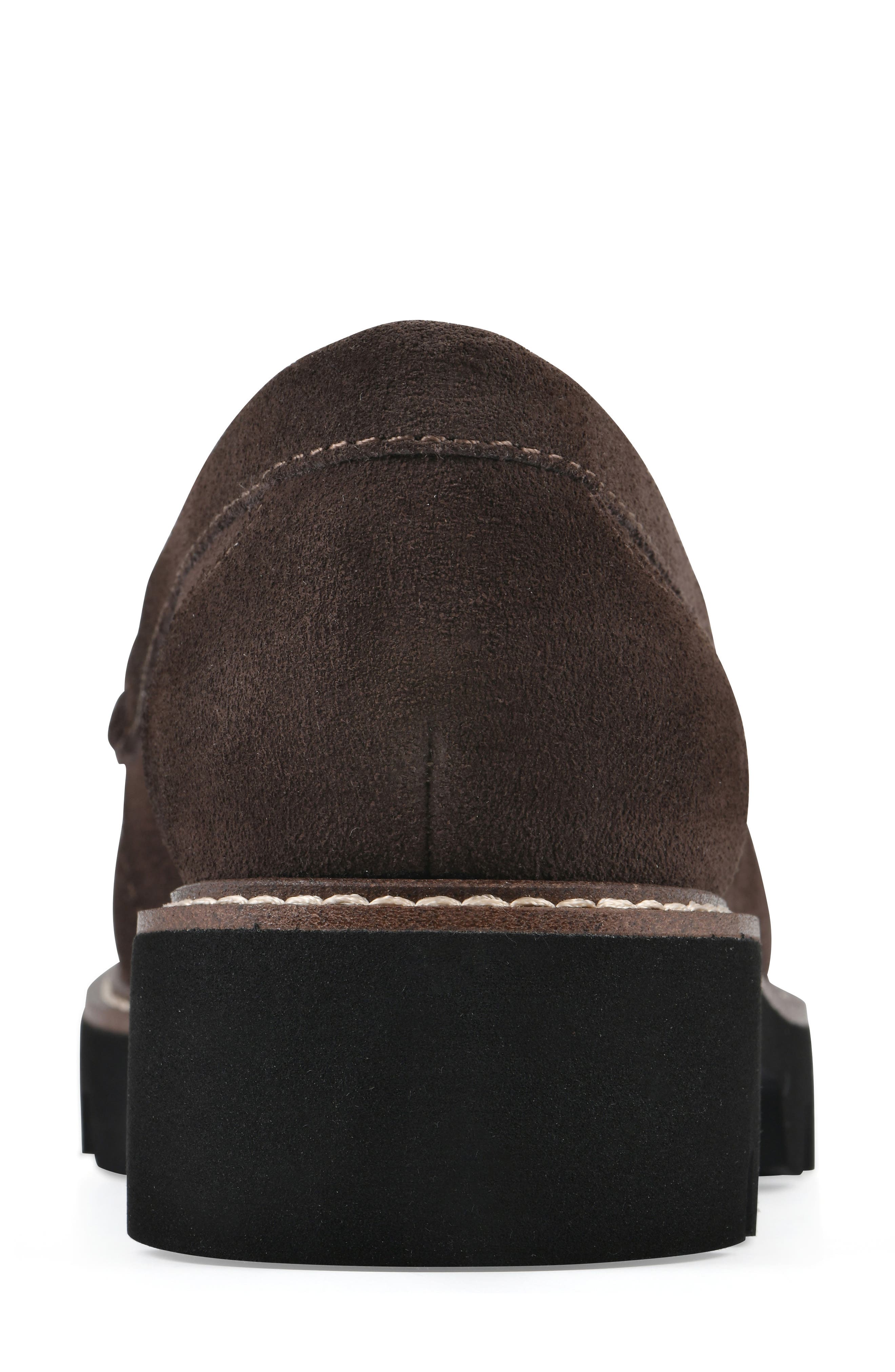Gunner Lug Sole Platform Penny Loafer, Alternate, color, COCO BROWN / SUEDE