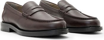 AllSaints Men\'s White and Burgundy Leather Penny Loafers size 45 mens size 12 Men main image 4