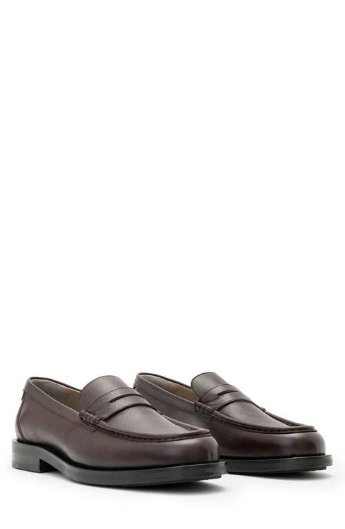 Allsaints Bloom Penny Loafer In Burgundy