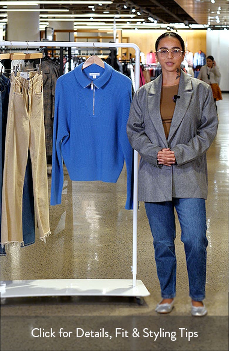 Quarter Zip Merino Wool & Cotton Sweater, sales video thumbnail