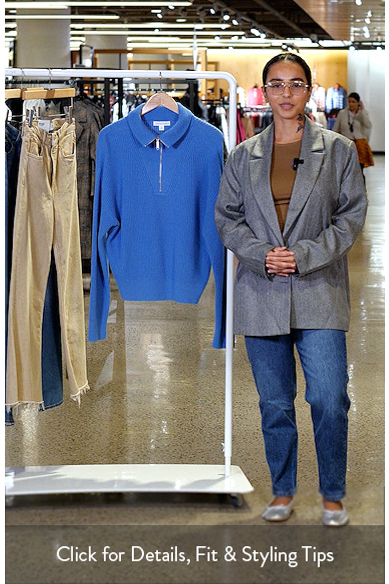 Quarter Zip Merino Wool & Cotton Sweater video