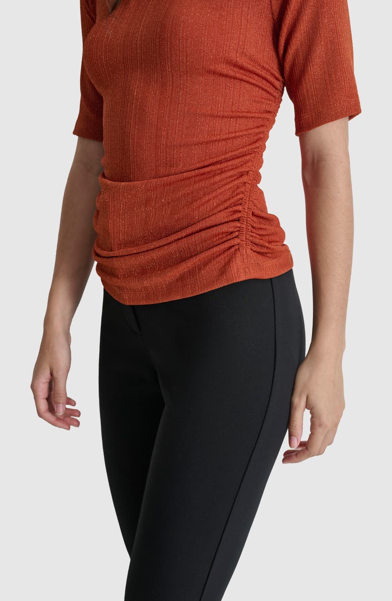 DKNY Metallic Knit Top, Alternate, color,