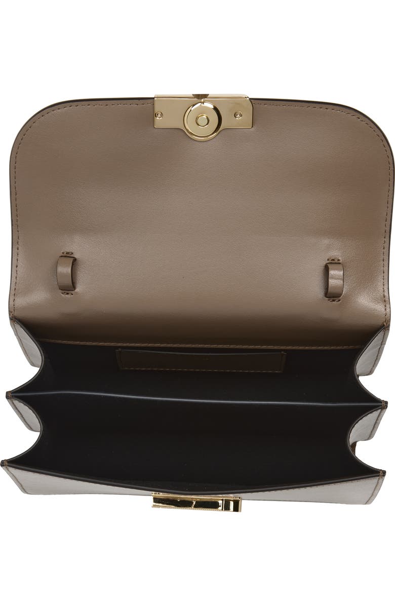 Victoria Beckham Small Dorian Leather Shoulder Bag, Alternate, color, Dove Grey