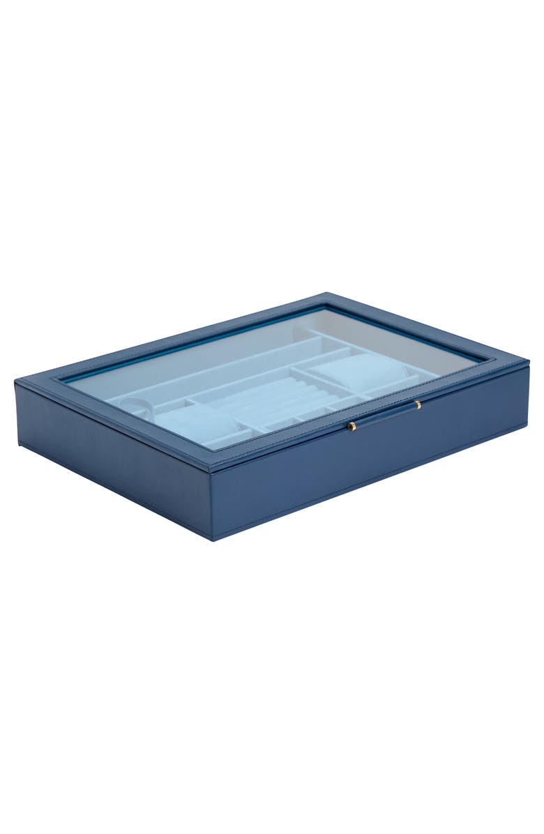 WOLF Sophia Jewelry Box with Window, Alternate, color, Indigo