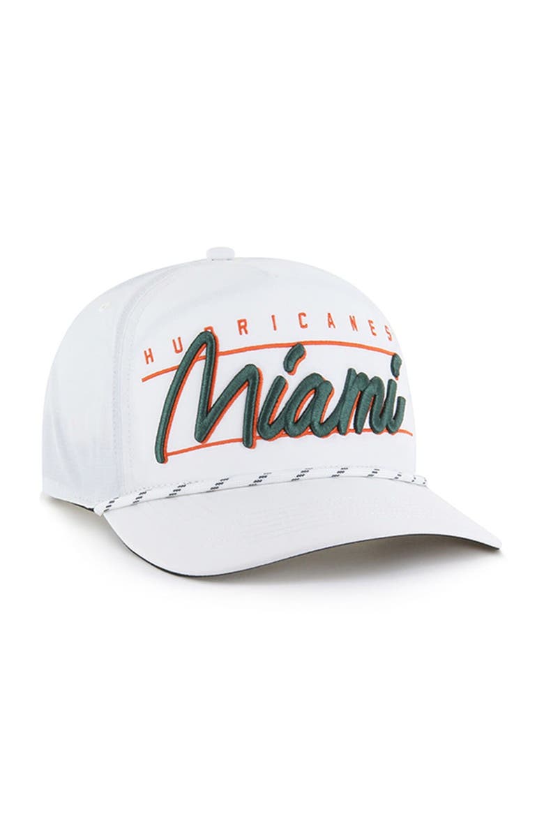 '47 Men's '47 White Miami Hurricanes Condor Hitch brrr° Adjustable Hat, Alternate, color, 