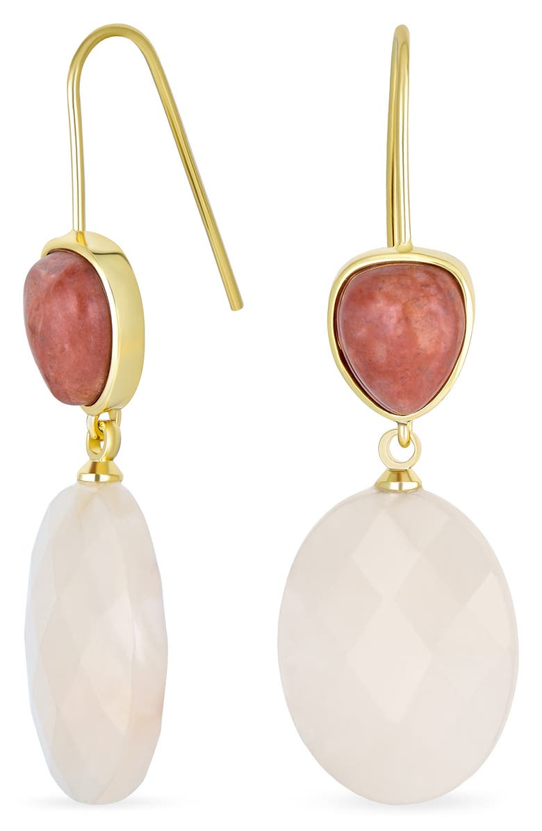 BLING JEWELRY Gemstone Drop Earrings, Alternate, color, Pink