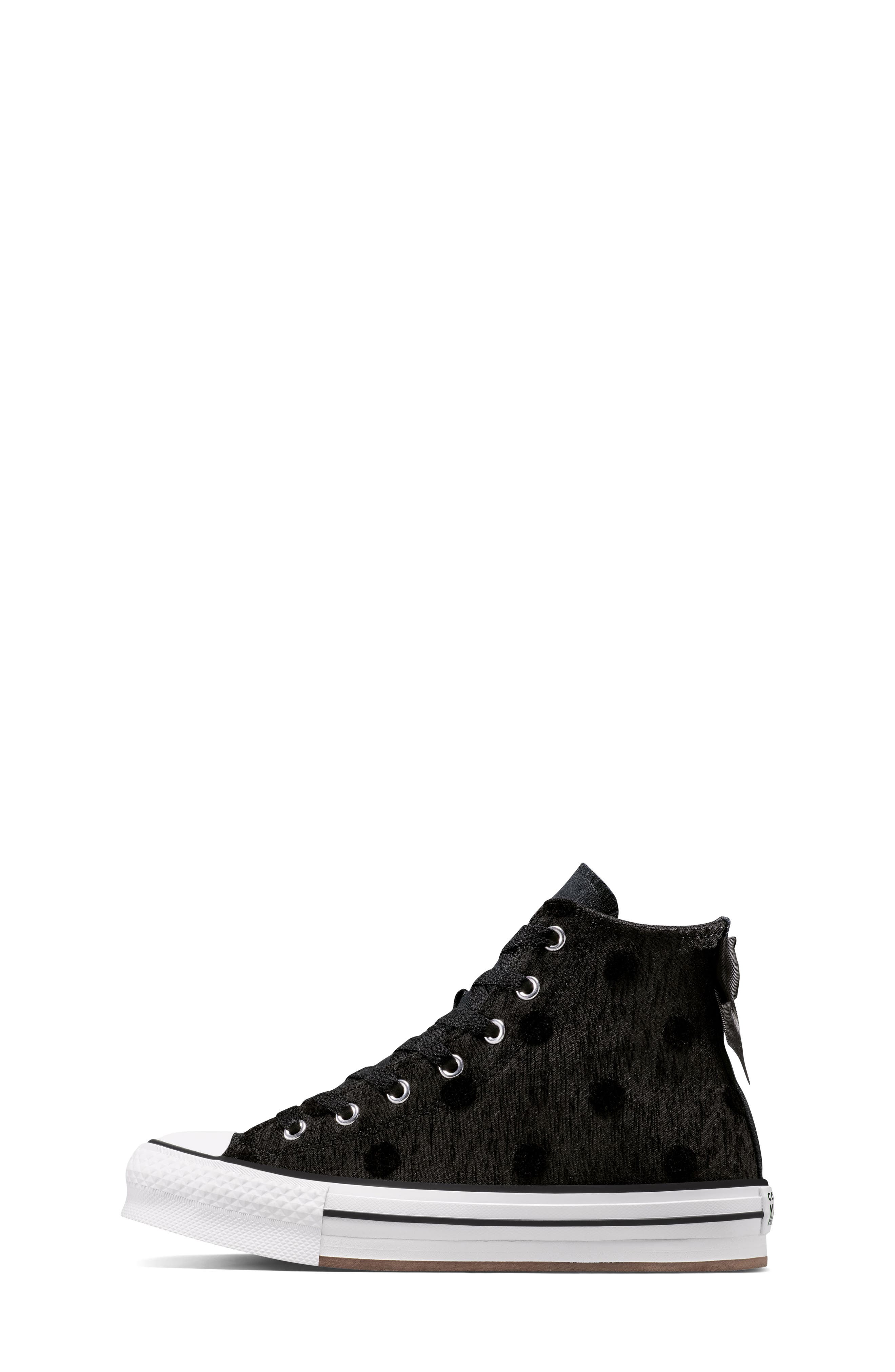 Converse Kids' Chuck Taylor<sup>®</sup> All Star Lift Bow High Top Platform Sneaker, Alternate, color, 