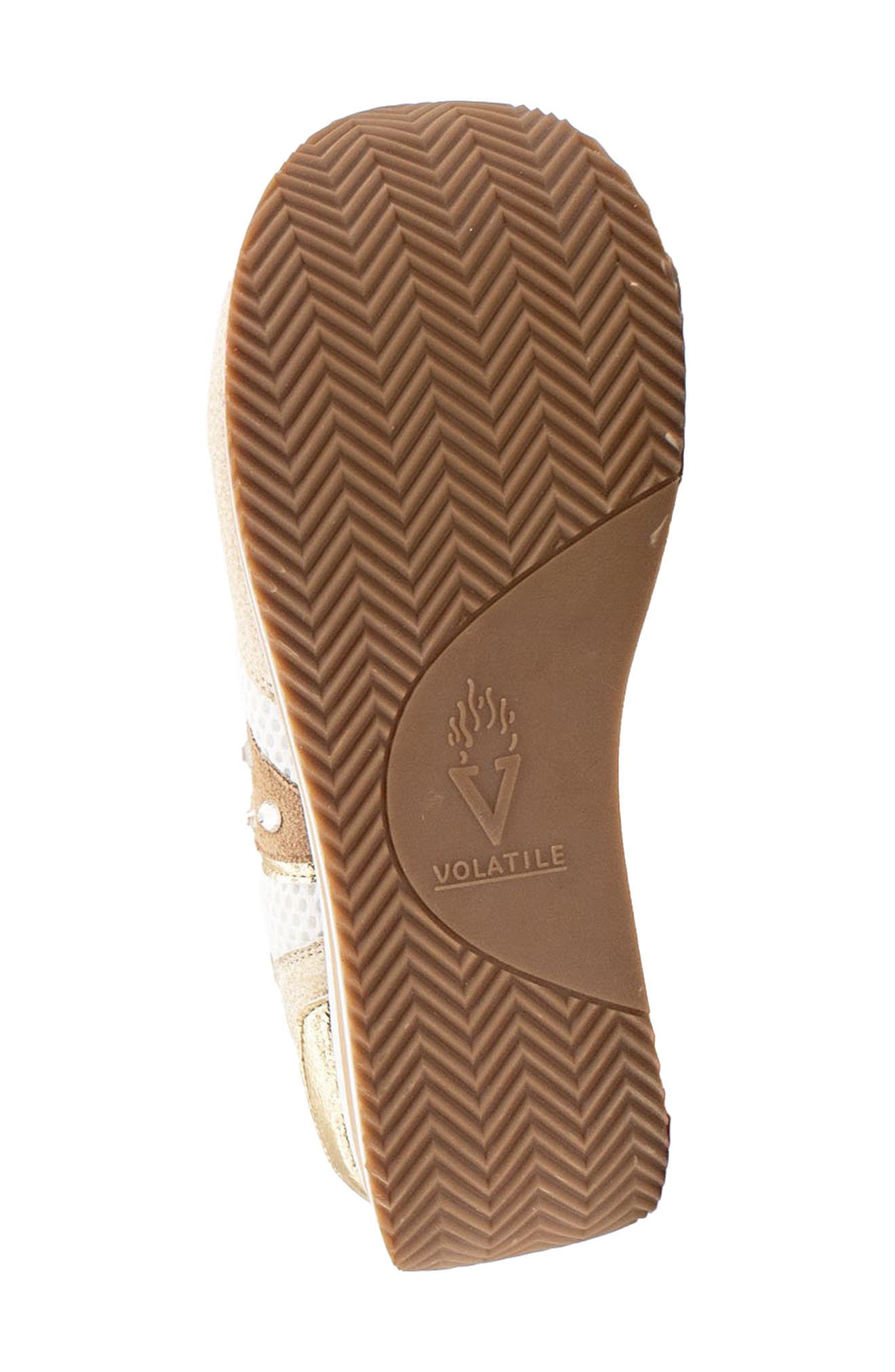 Volatile Beckett Crystal Embellished Mixed Media Platform Sneaker, Alternate, color, 