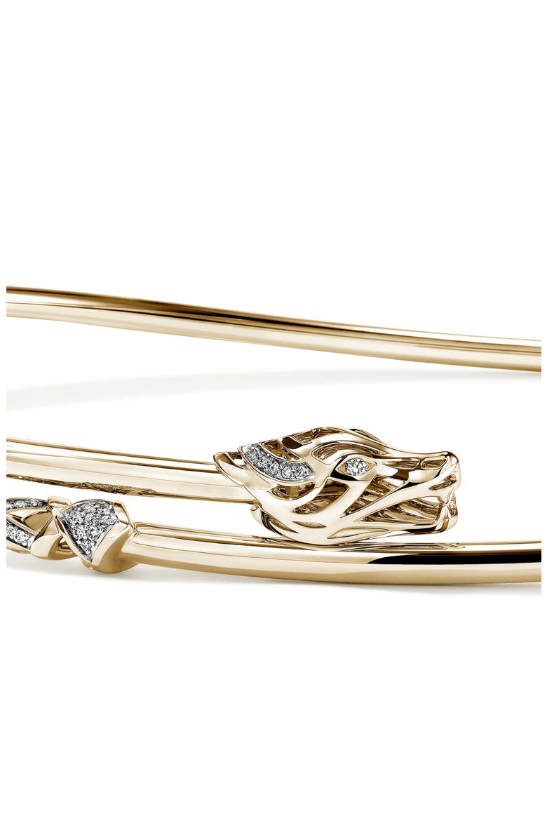 Naga Bypass Choker Necklace, Alternate, color, GOLD
