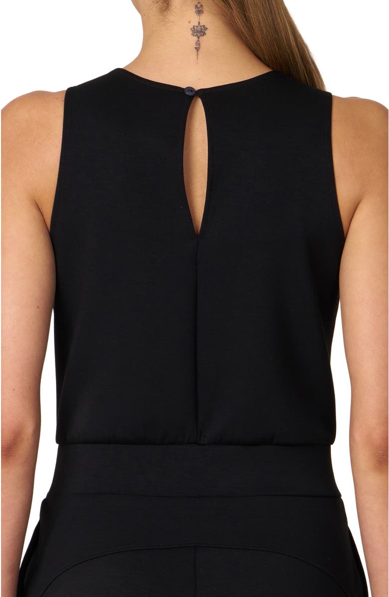 Rebody Active That's a Wrap Scuba Knit Jumpsuit, Alternate, color, Black