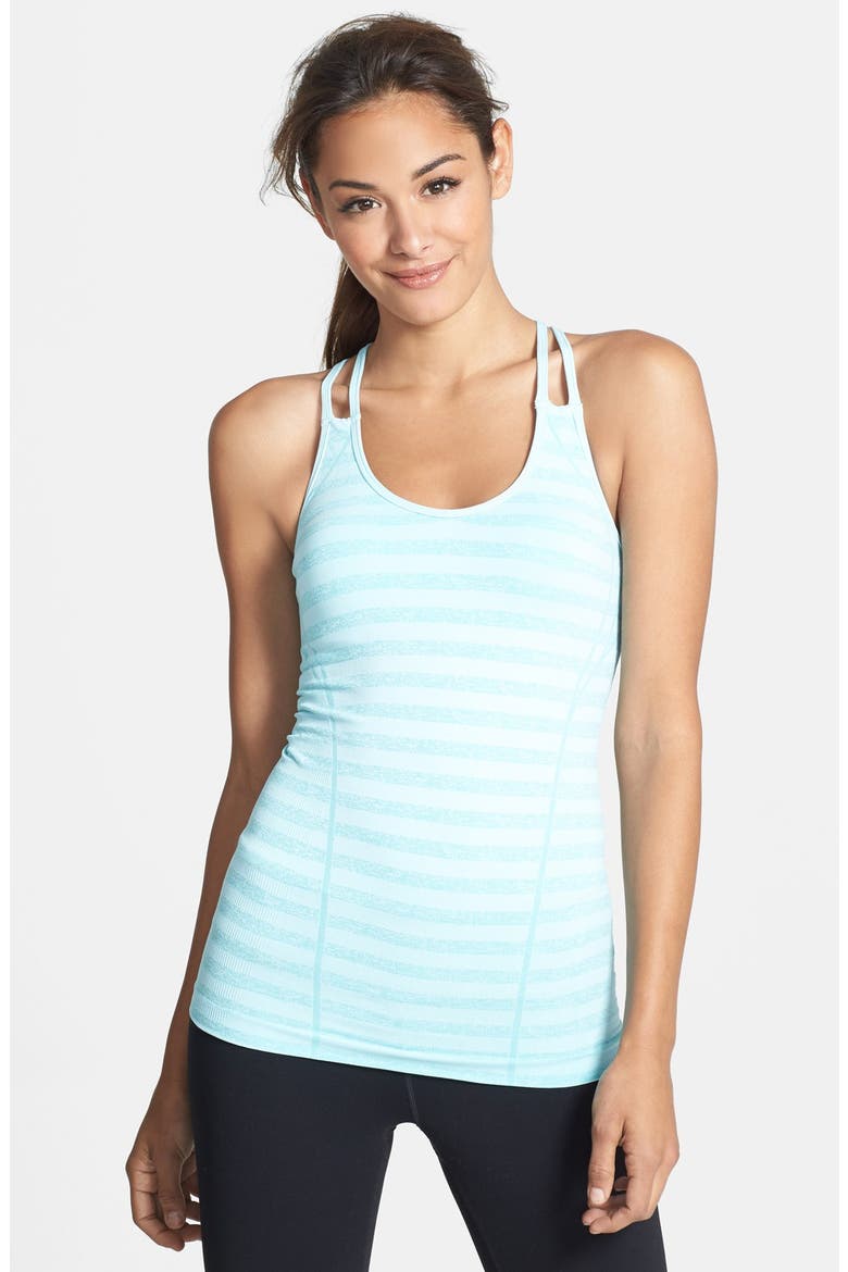 Strappy Seamless Racerback Tank, Main, color, BLUE LIGHT