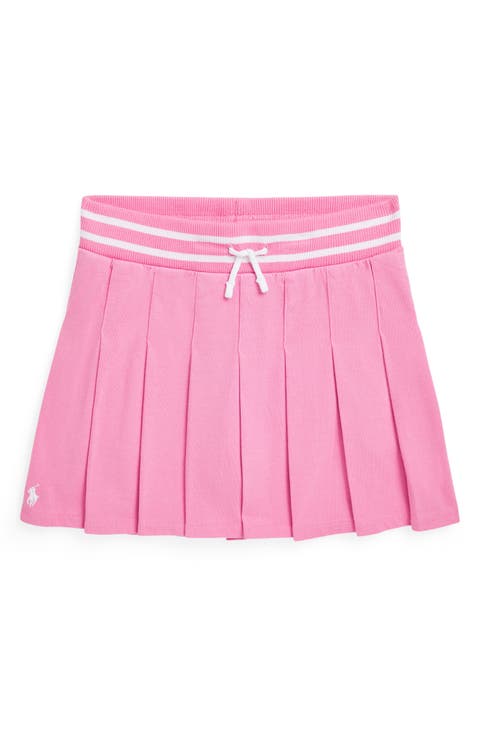 Kids' Pleated Cotton Jersey Skort