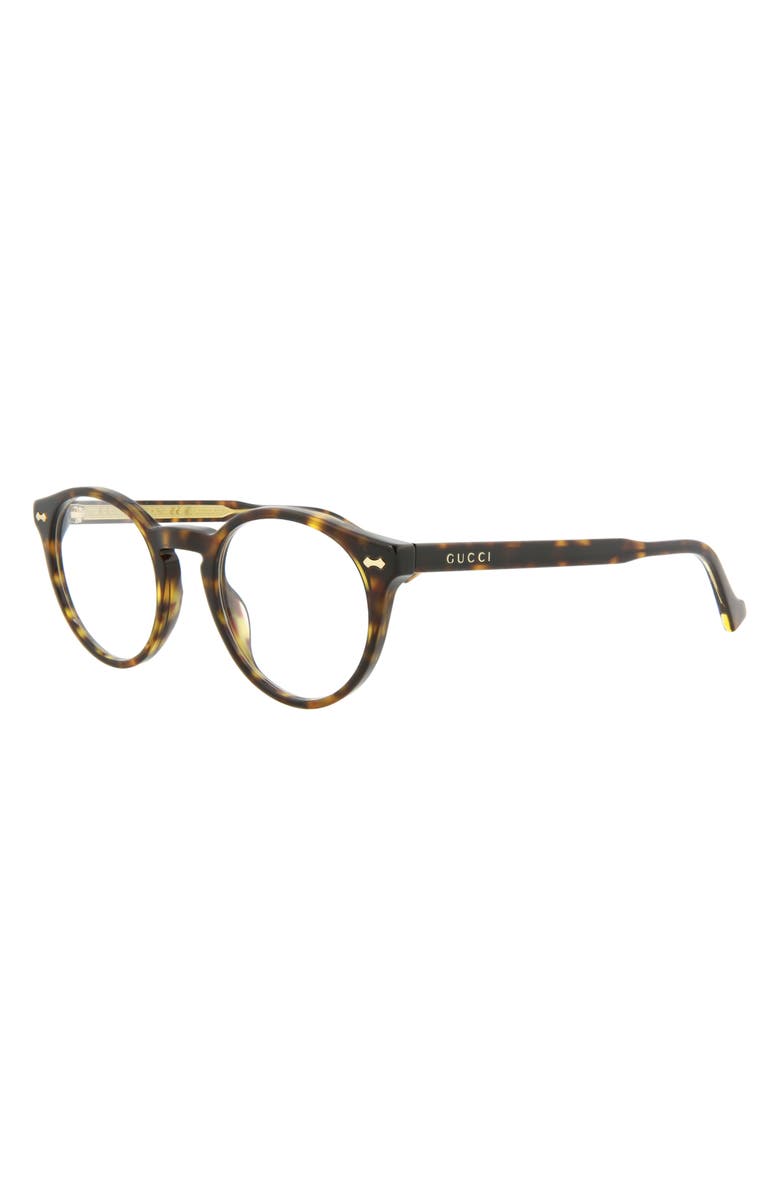 Gucci 48mm Round Optical Glasses, Alternate, color, 