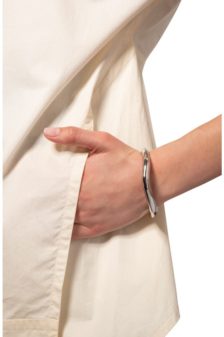 Molten Bangle Bracelet, Alternate, color, SILVER