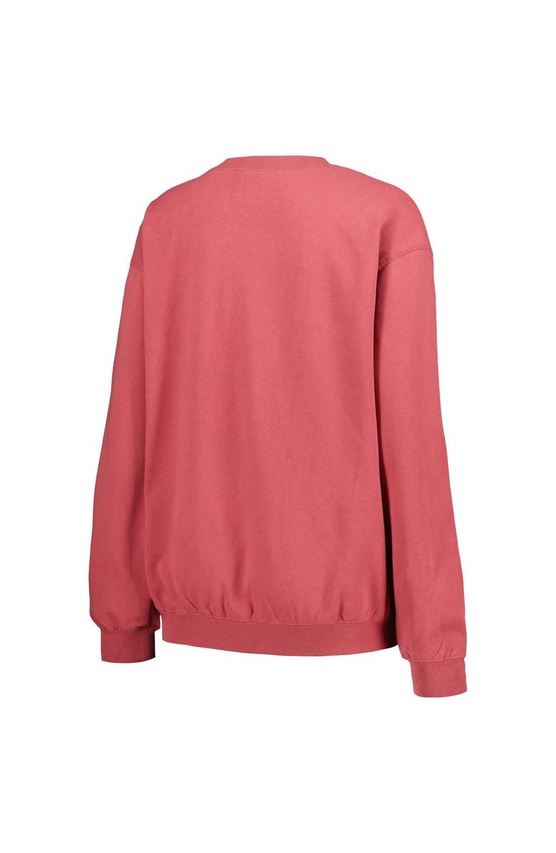 SOFT AS A GRAPE Women's Soft as a Grape Red Philadelphia Phillies Pigment Dye Pullover Sweatshirt, Alternate, color, 