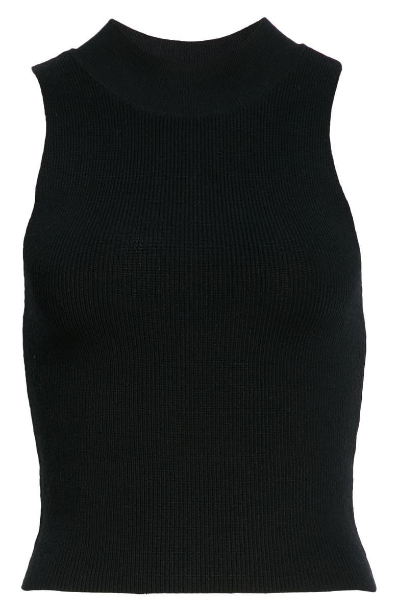 FRAME Rib Mock Neck Sleeveless Sweater, Alternate, color,