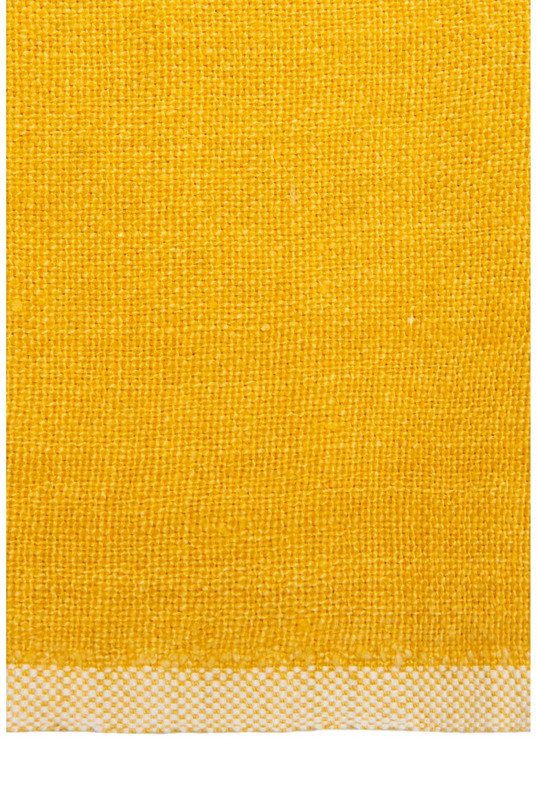 Set of 4 Chunky Linen Napkins, Alternate, color, MUSTARD