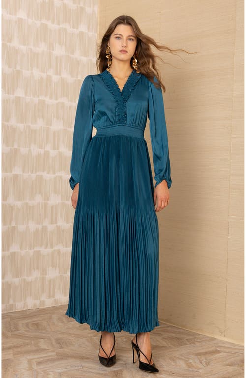 Hale Bob Alisson Charmeuse Dress In Blue