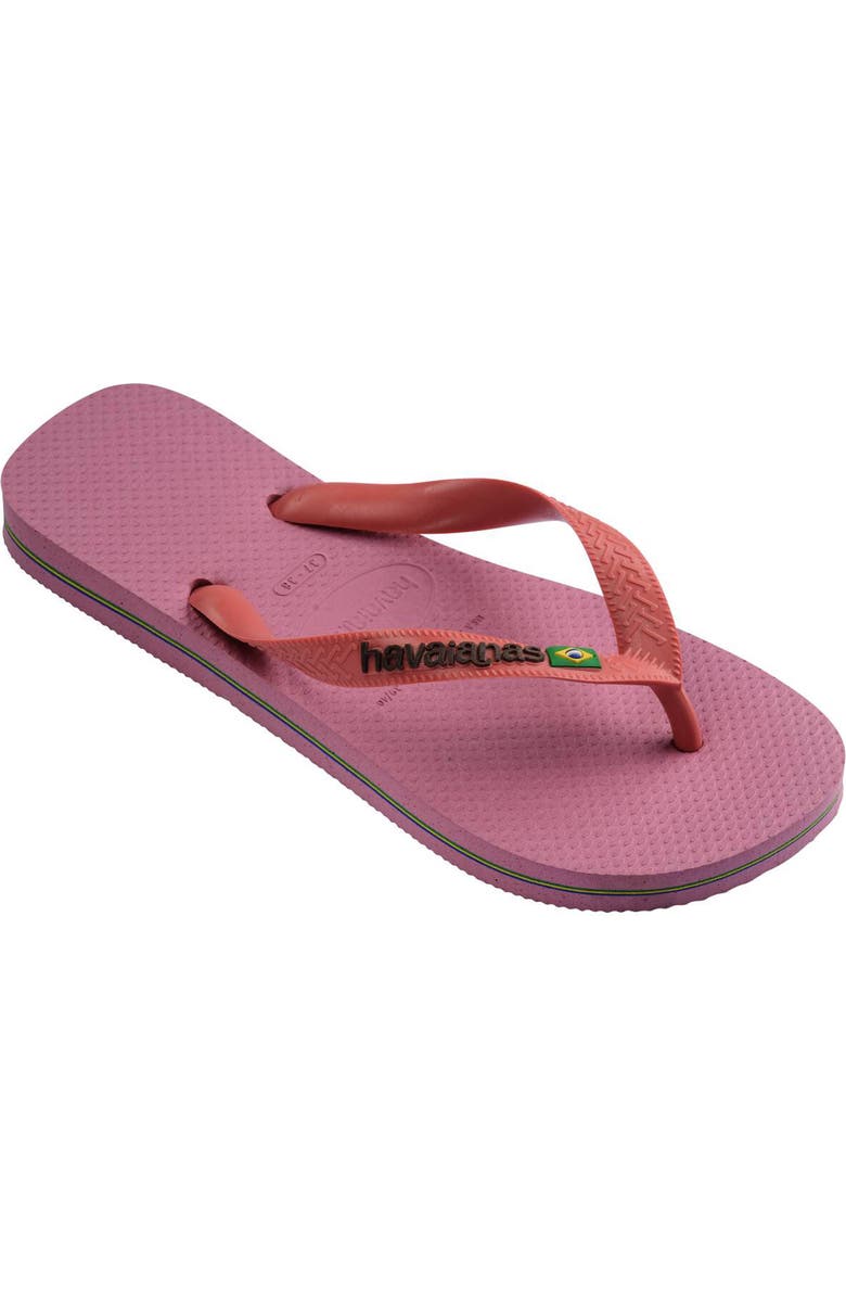 Havaianas Brazil Logo Flip Flop, Main, color, Rose Chiffon