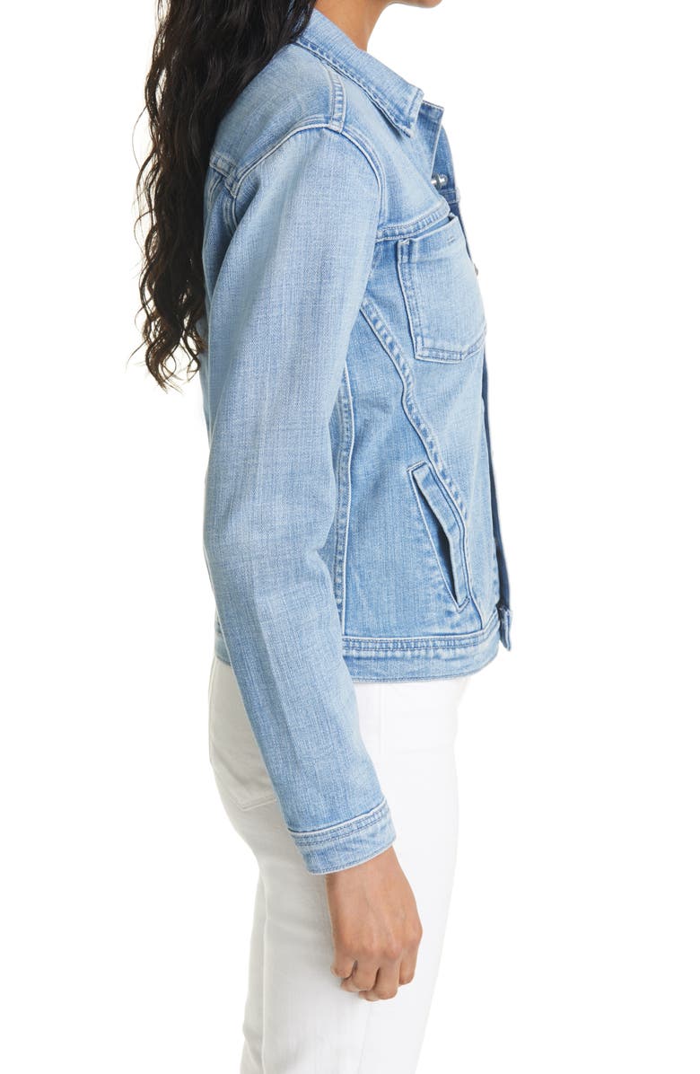 L'AGENCE Celine Denim Jacket, Alternate, color, 