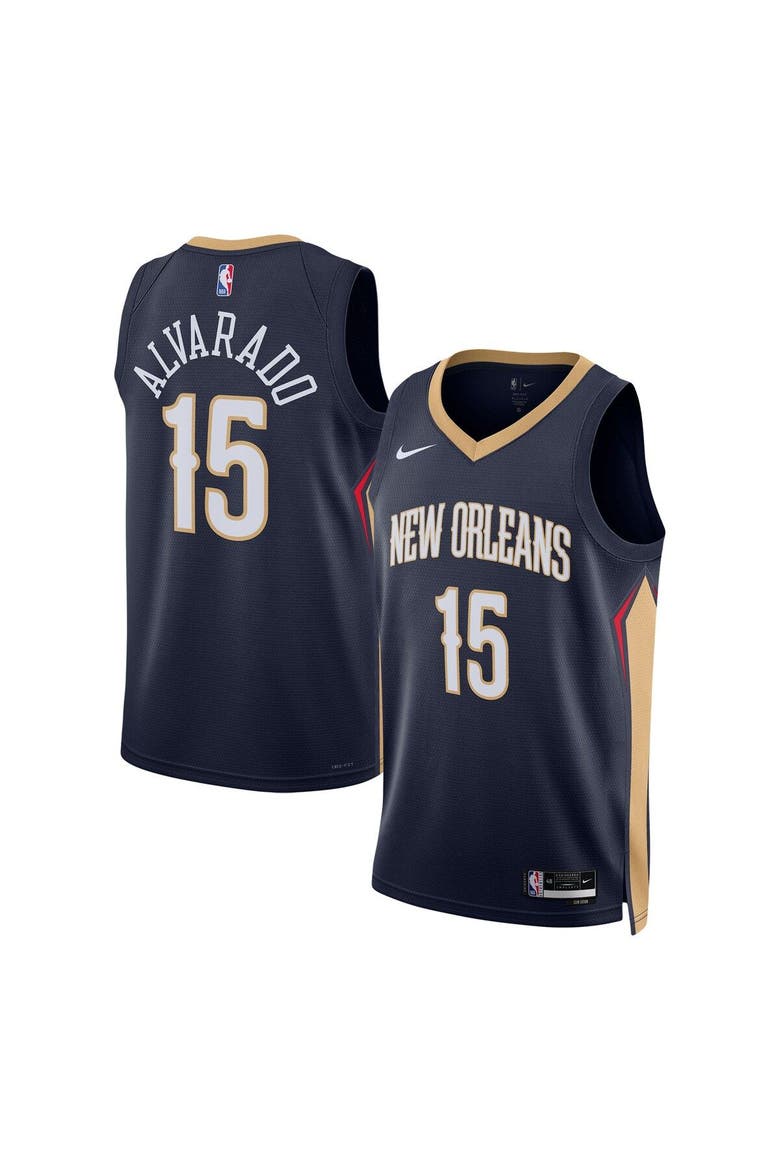 Unisex Nike Jose Alvarado Navy New Orleans Pelicans Swingman Jersey - Icon Edition, Main, color, Navy