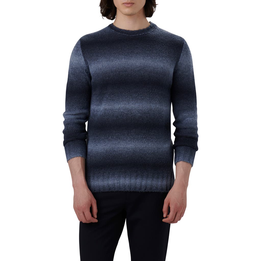 Bugatchi Gradient Stripe Sweater In Blue