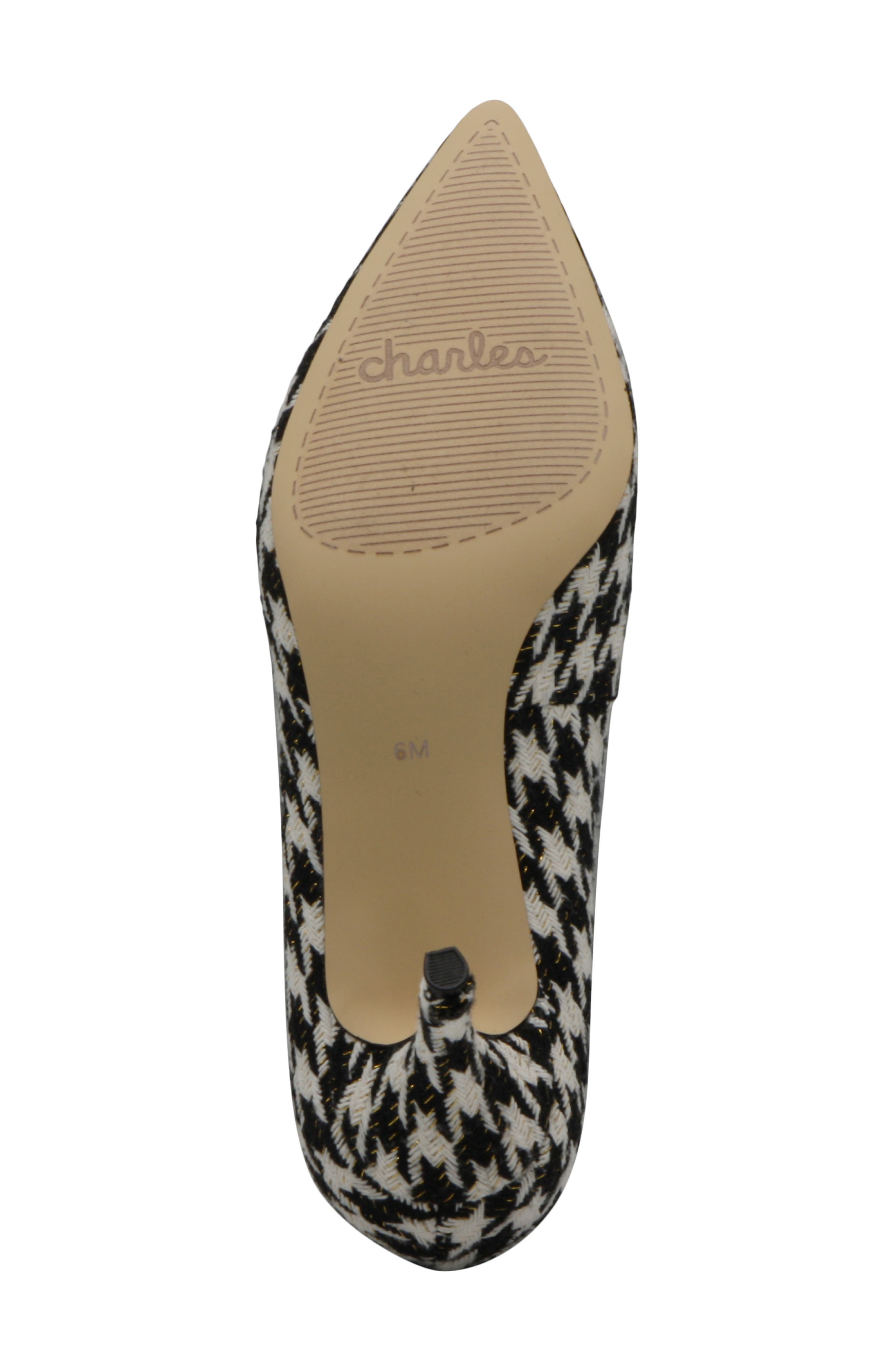 Charles by Charles David Angelica Pointed Toe Pump, Alternate, color, Black/ White