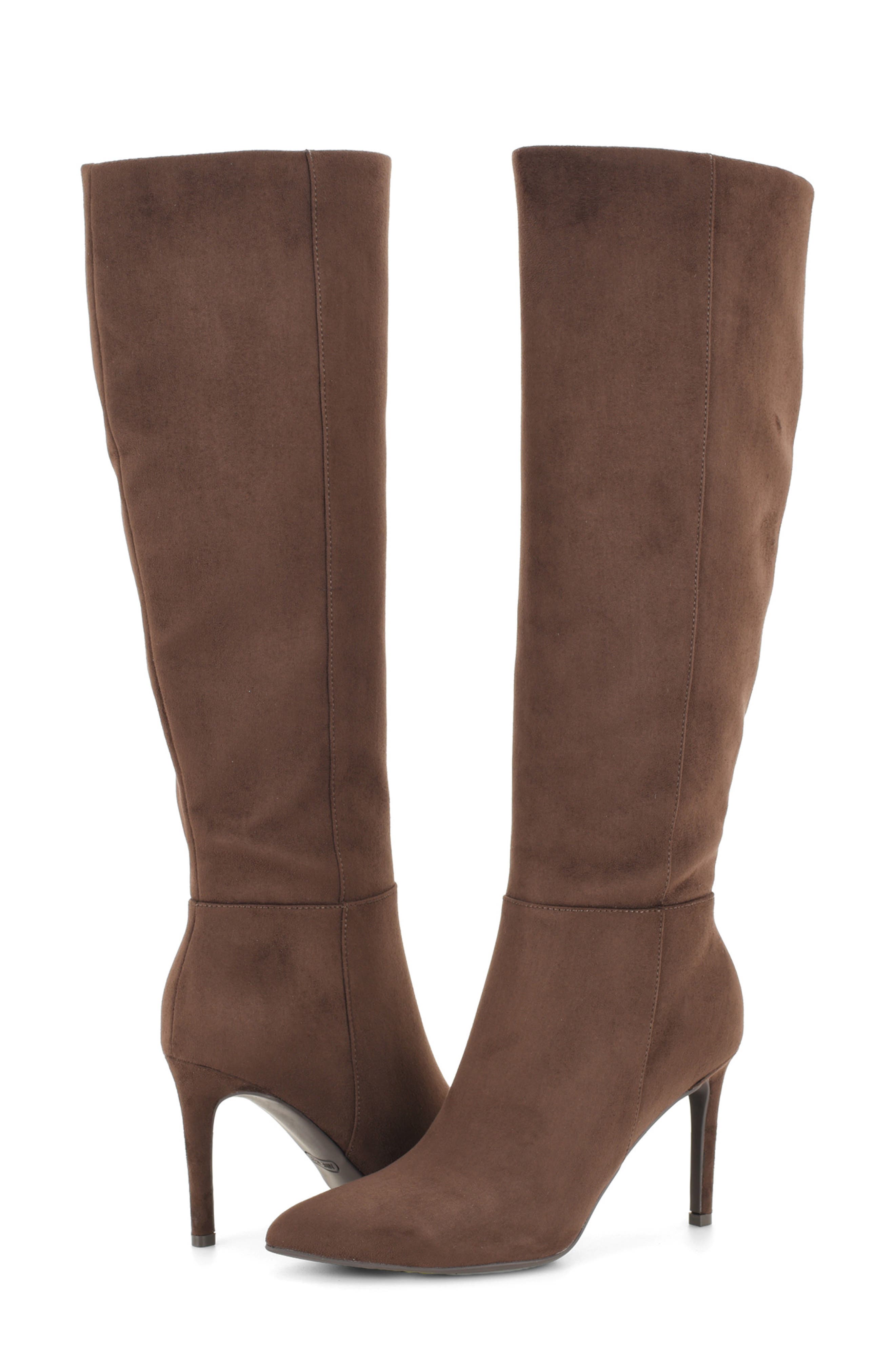 Reeko Faux Leather Pointed Toe Boot, Alternate, color, DARK BROWN