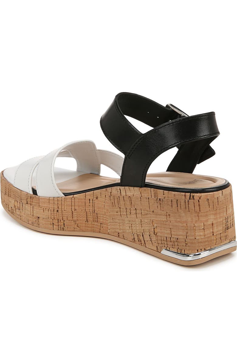 SARTO by Franco Sarto Tilly Ankle Strap Platform Wedge Sandal, Alternate, color, Black/ White