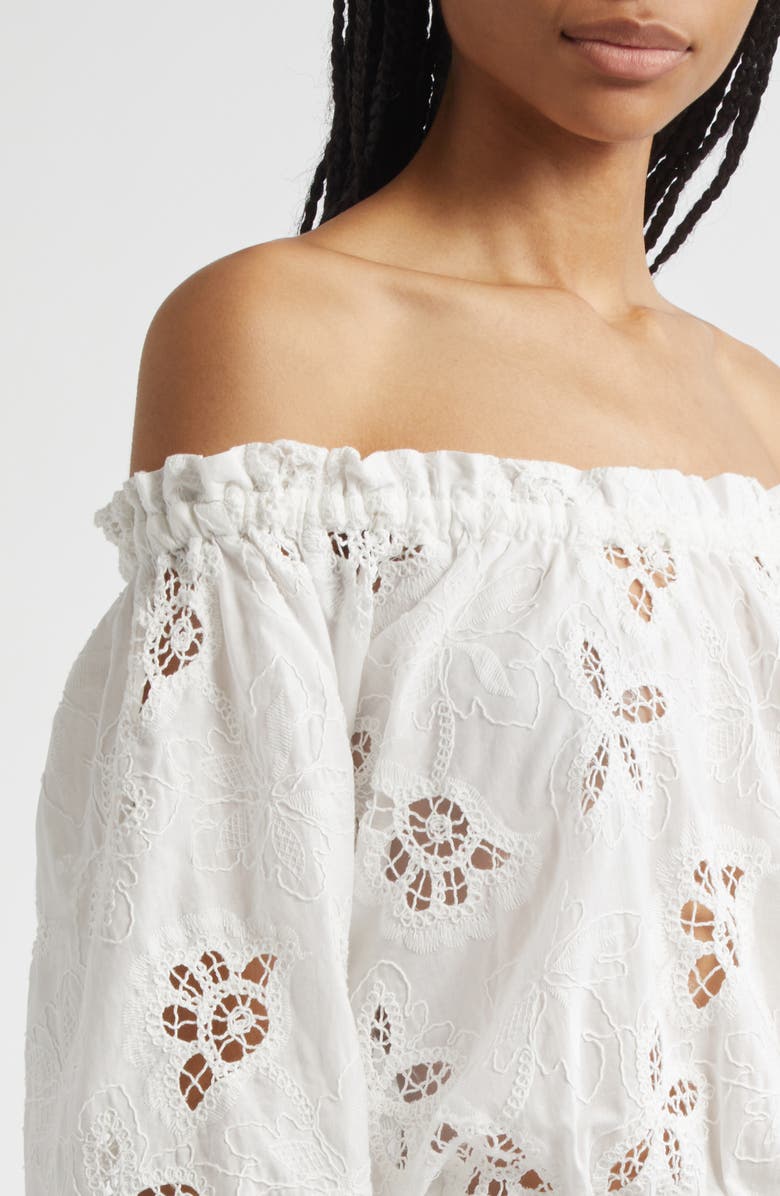 Ramy Brook Rosalia Eyelet Off the Shoulder Top, Alternate, color,