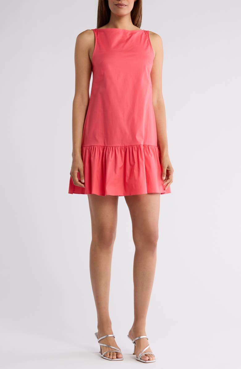 Donna Morgan Solid Sleeveless Dress, Main, color, Calypso Coral