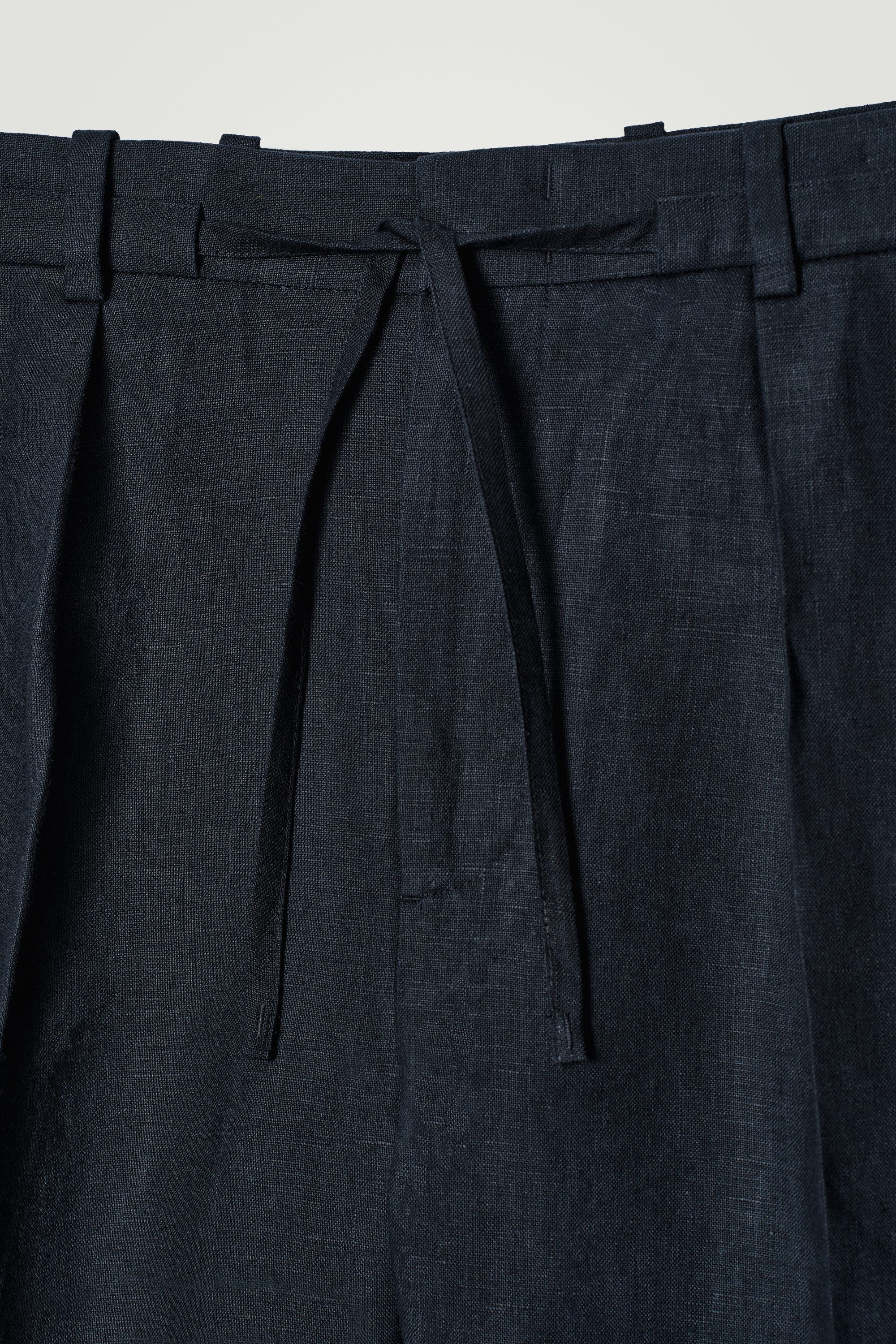 Tailored Drawstring Linen Shorts - image 2