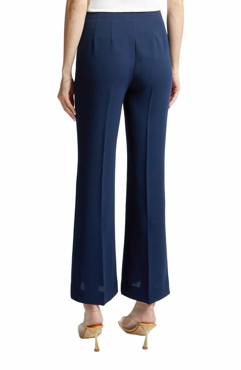 Santorelli IZZY Cropped Flared Pant in Fluid Cady, Alternate, color,