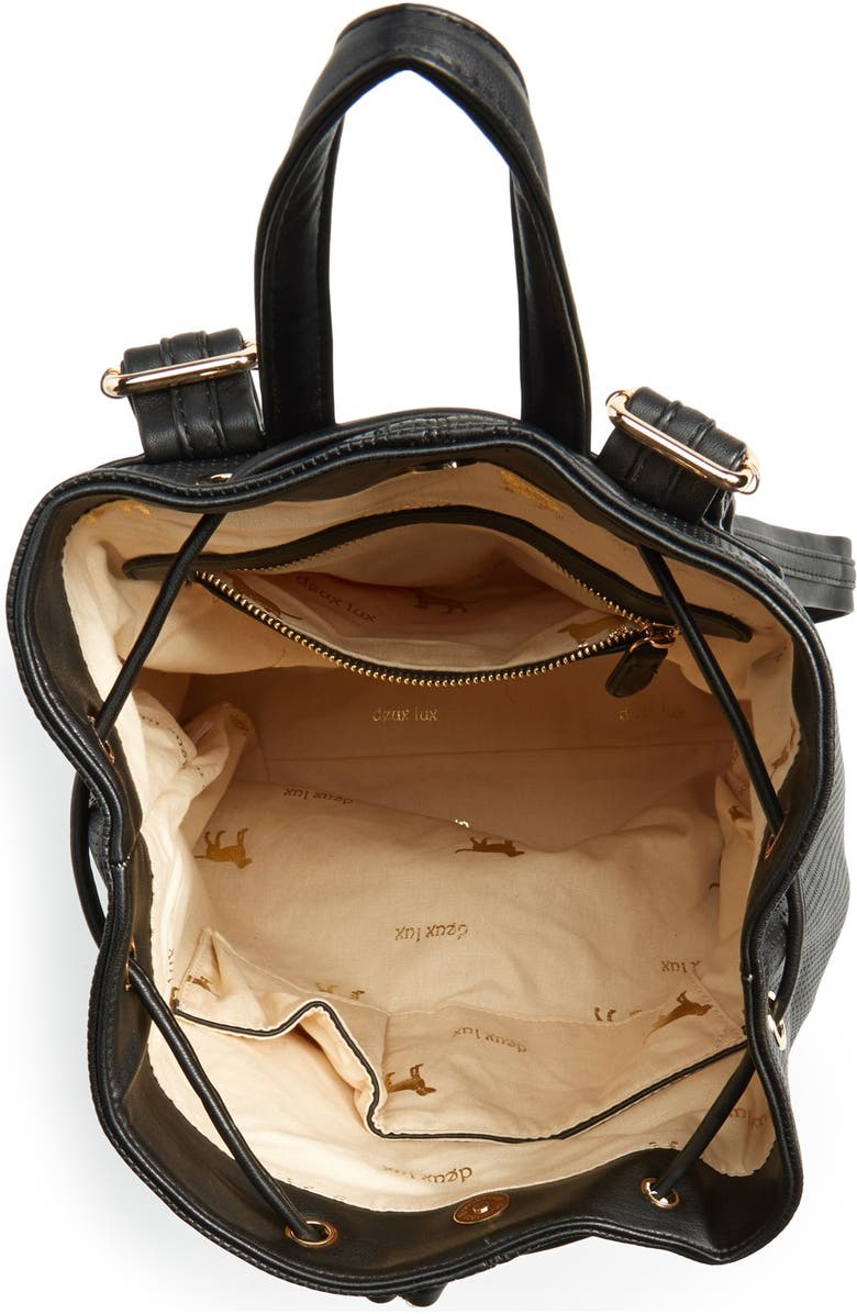 Deux Lux 'Downtown' Perforated Faux Leather Backpack, Alternate, color,