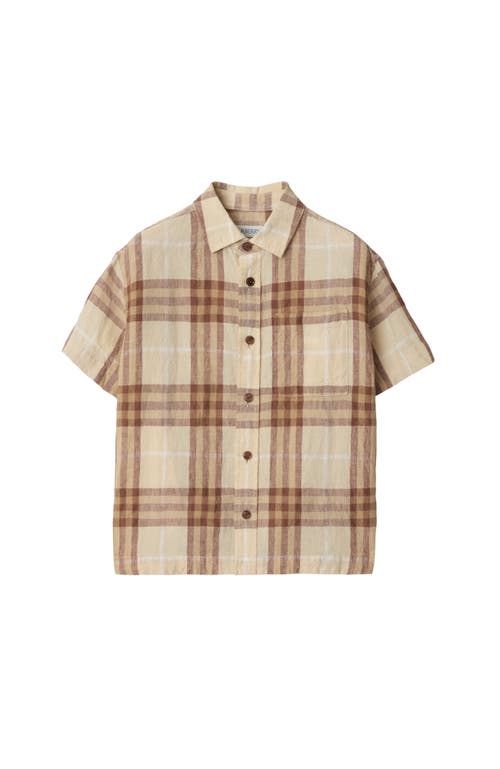 Burberry Checked Shirt In Wren