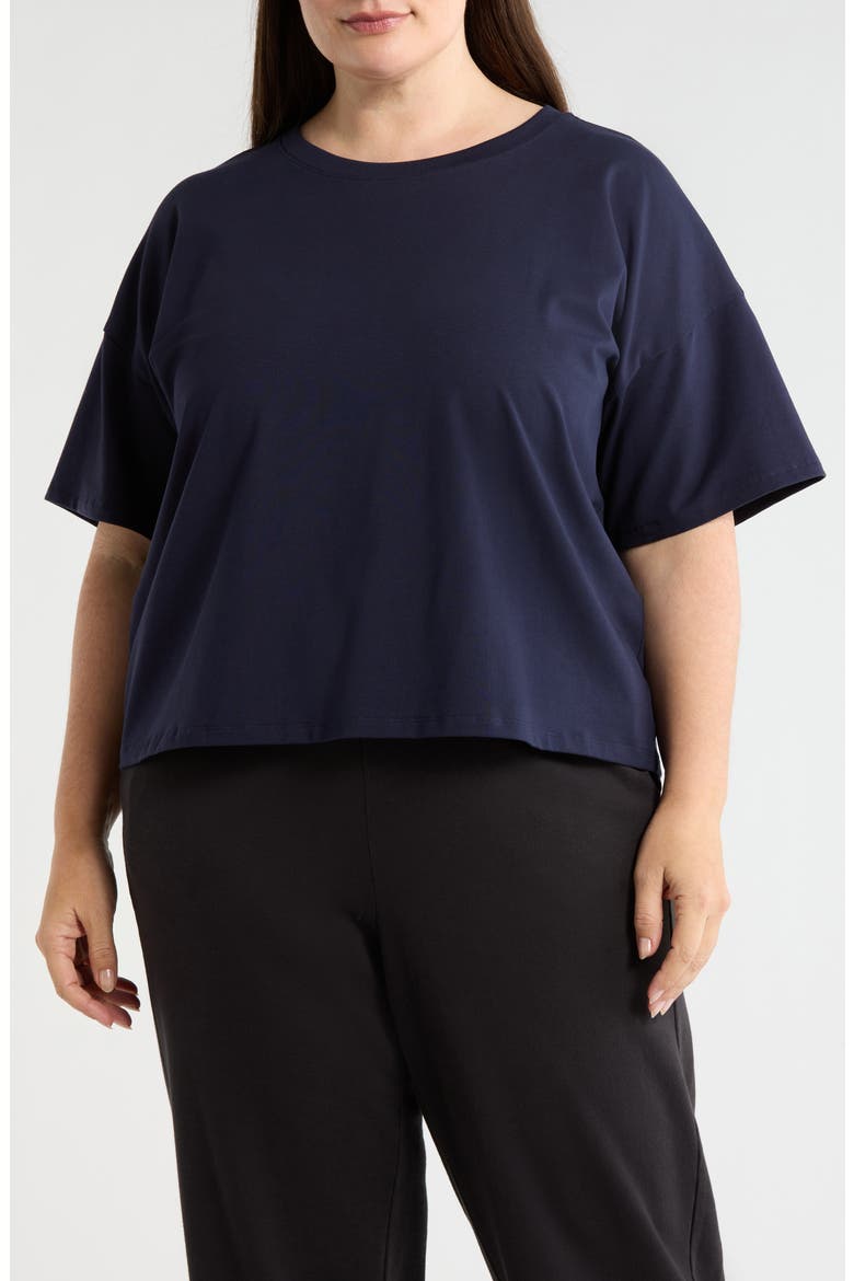 Boxy Crewneck T-Shirt, Main, color, INK