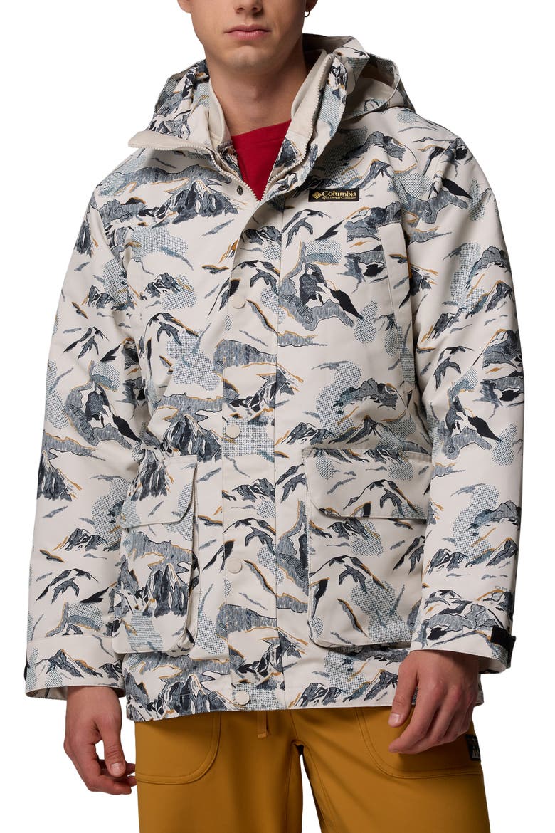 High Cascades 3-in-1 Reversible Hooded Jacket, Main, color, DARK STONE SKYLINES